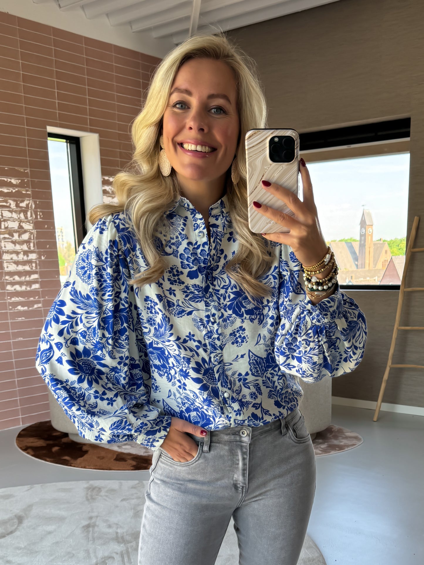 Blouse Birgit Blauw voor dames