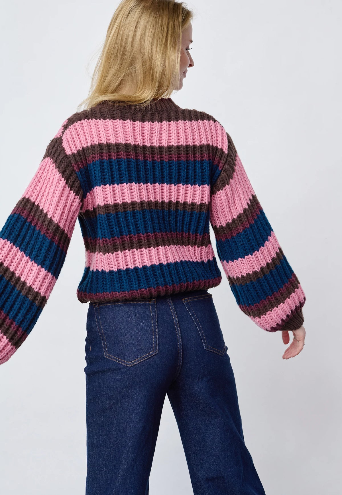 Knit Krissy Stripe Bordeaux voor dames
