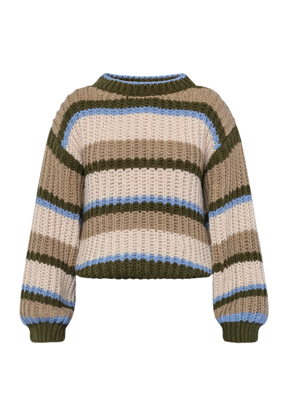 Knit Krissy Stripe Beige voor dames