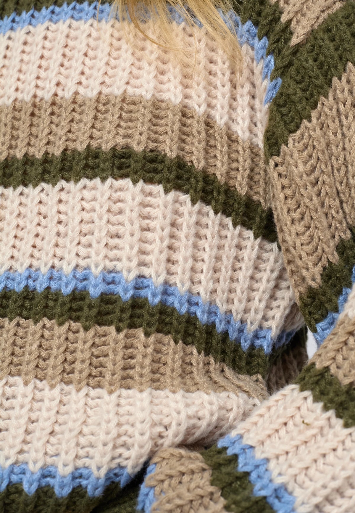 Knit Krissy Stripe Beige voor dames