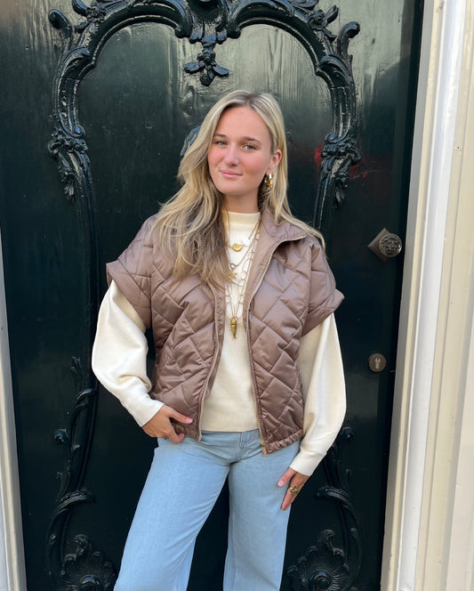 Bodywarmer Ellen Taupe voor dames