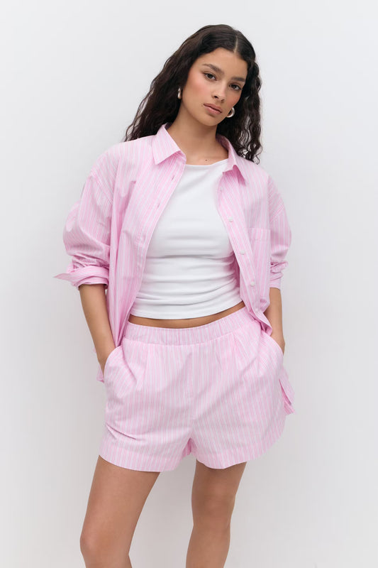 Short Stripe Roze voor dames