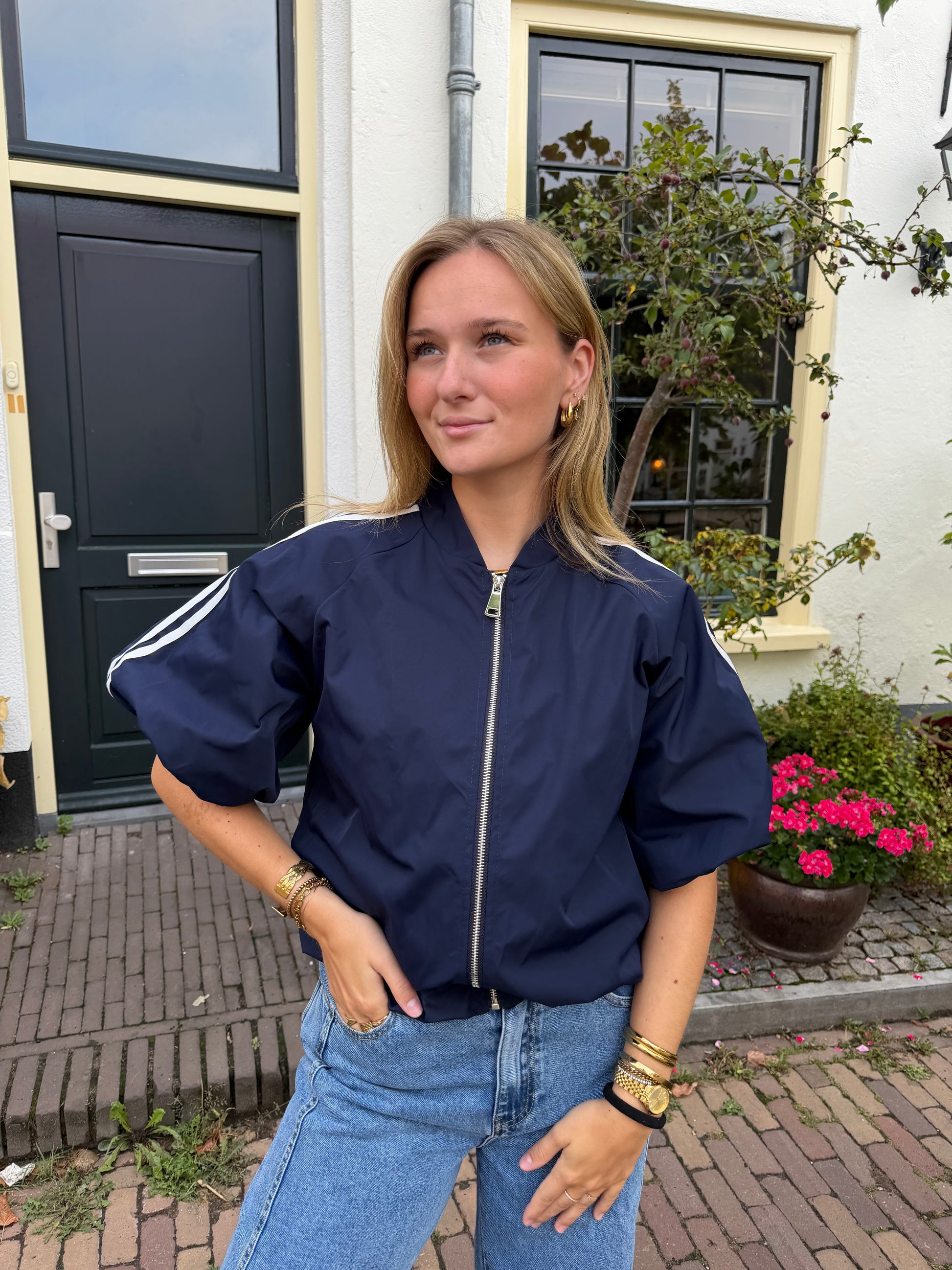 Jacket Marly Stripe Navy voor dames