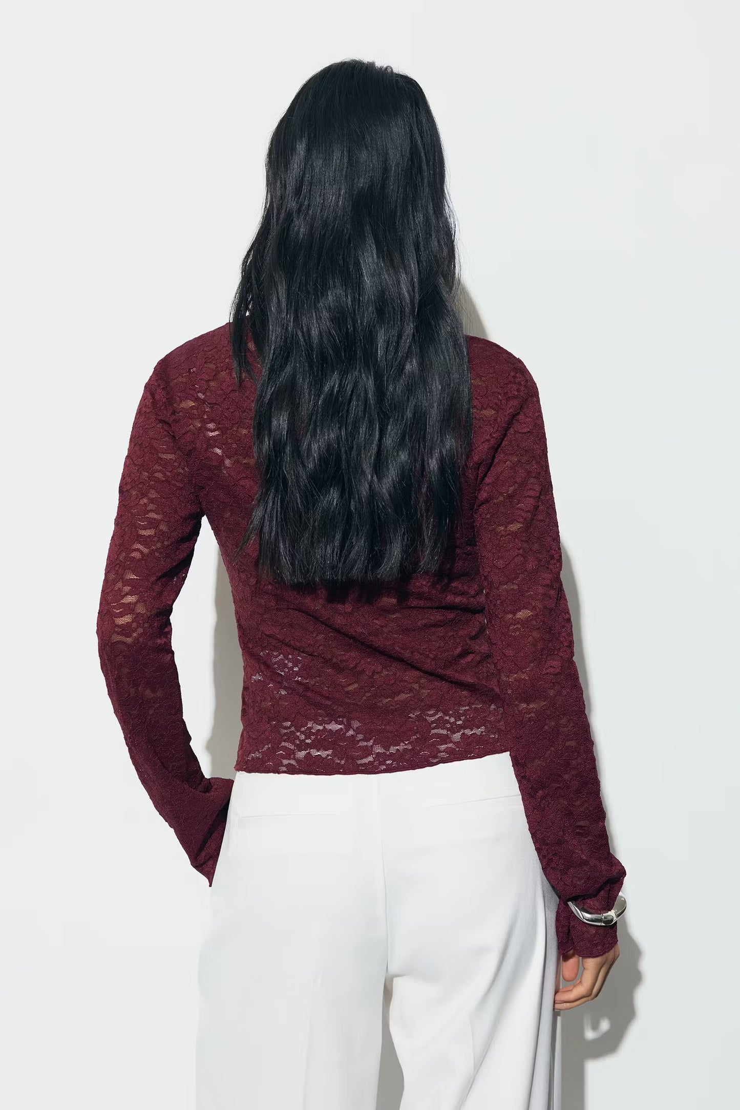 Top Lace Bordeaux voor dames