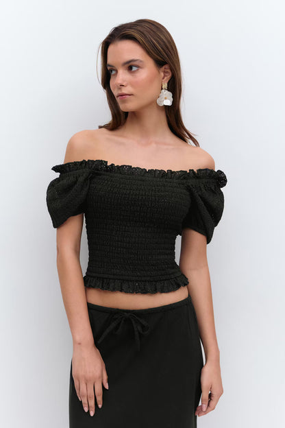 Top Rosa Zwart voor dames