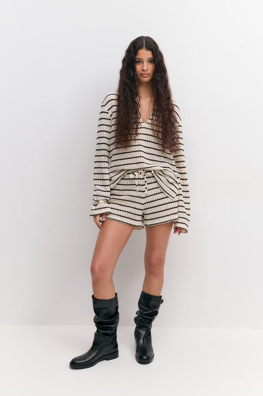 Short Crochet Offwhite voor dames