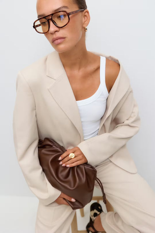 Blazer Twill Beige voor dames