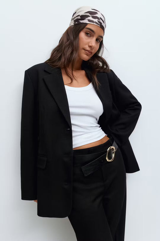 Blazer Twill Zwart voor dames