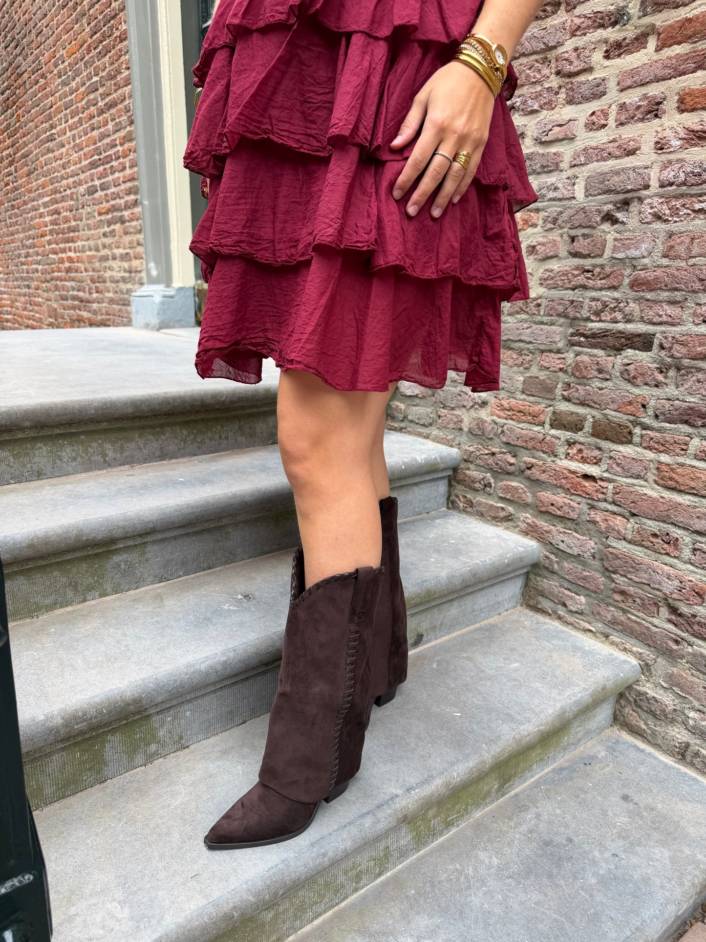 Boots Jade Overlay Brown voor dames