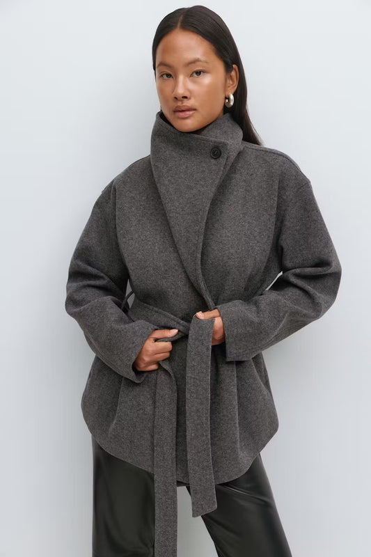 Jas High Neck Grijs voor dames