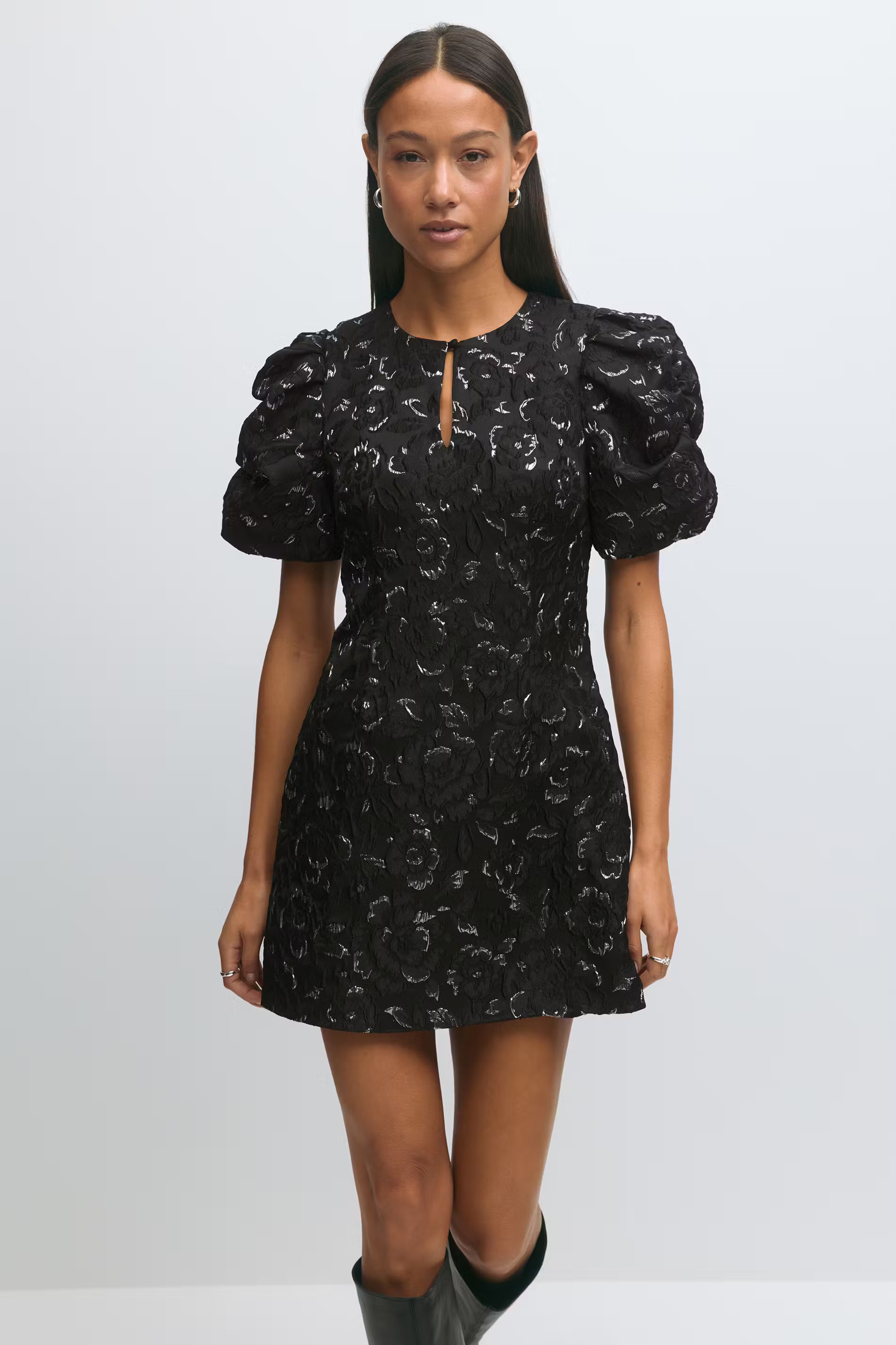 Jurk Brocade Zwart voor dames