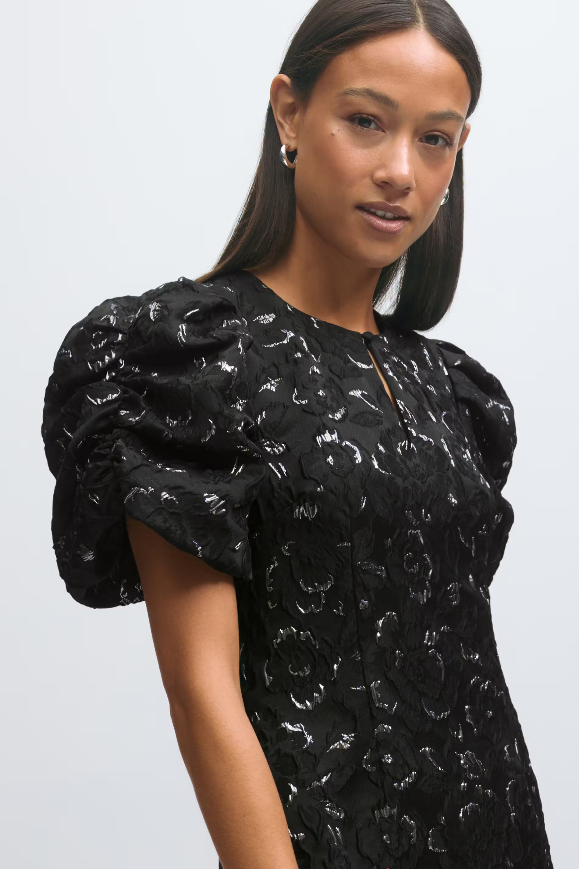 Jurk Brocade Zwart voor dames