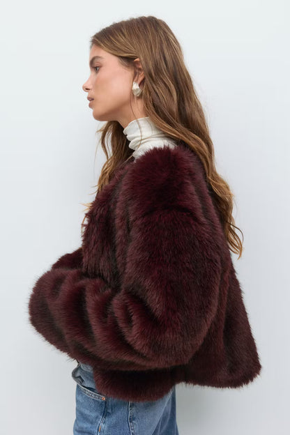 Jas Thirza Bordeaux voor dames