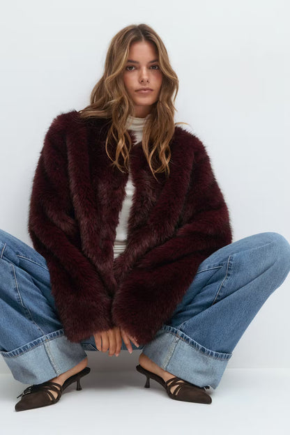 Jas Thirza Bordeaux voor dames