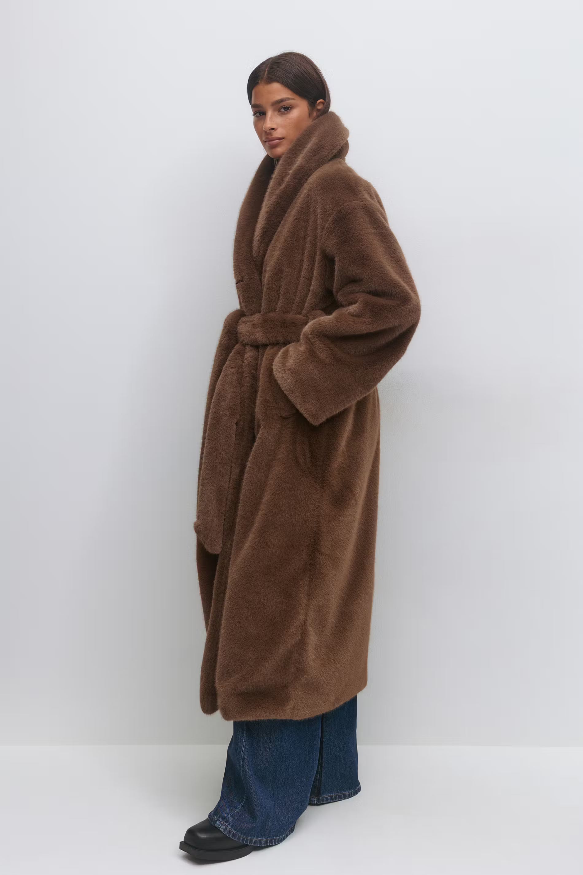 Jas Faux Fur Bruin voor dames