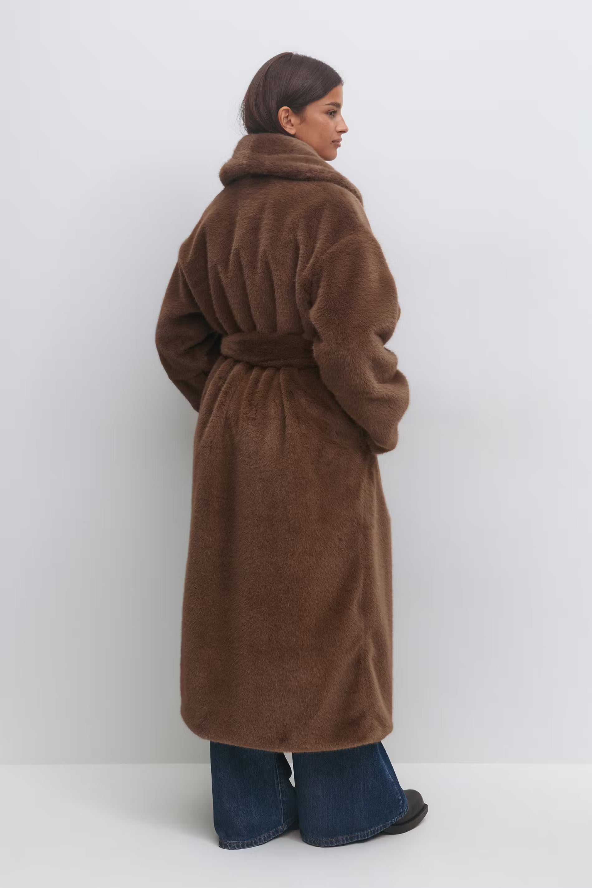 Jas Faux Fur Bruin voor dames