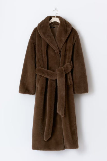 Jas Faux Fur Bruin voor dames