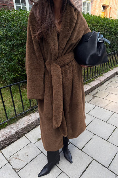 Jas Faux Fur Bruin voor dames