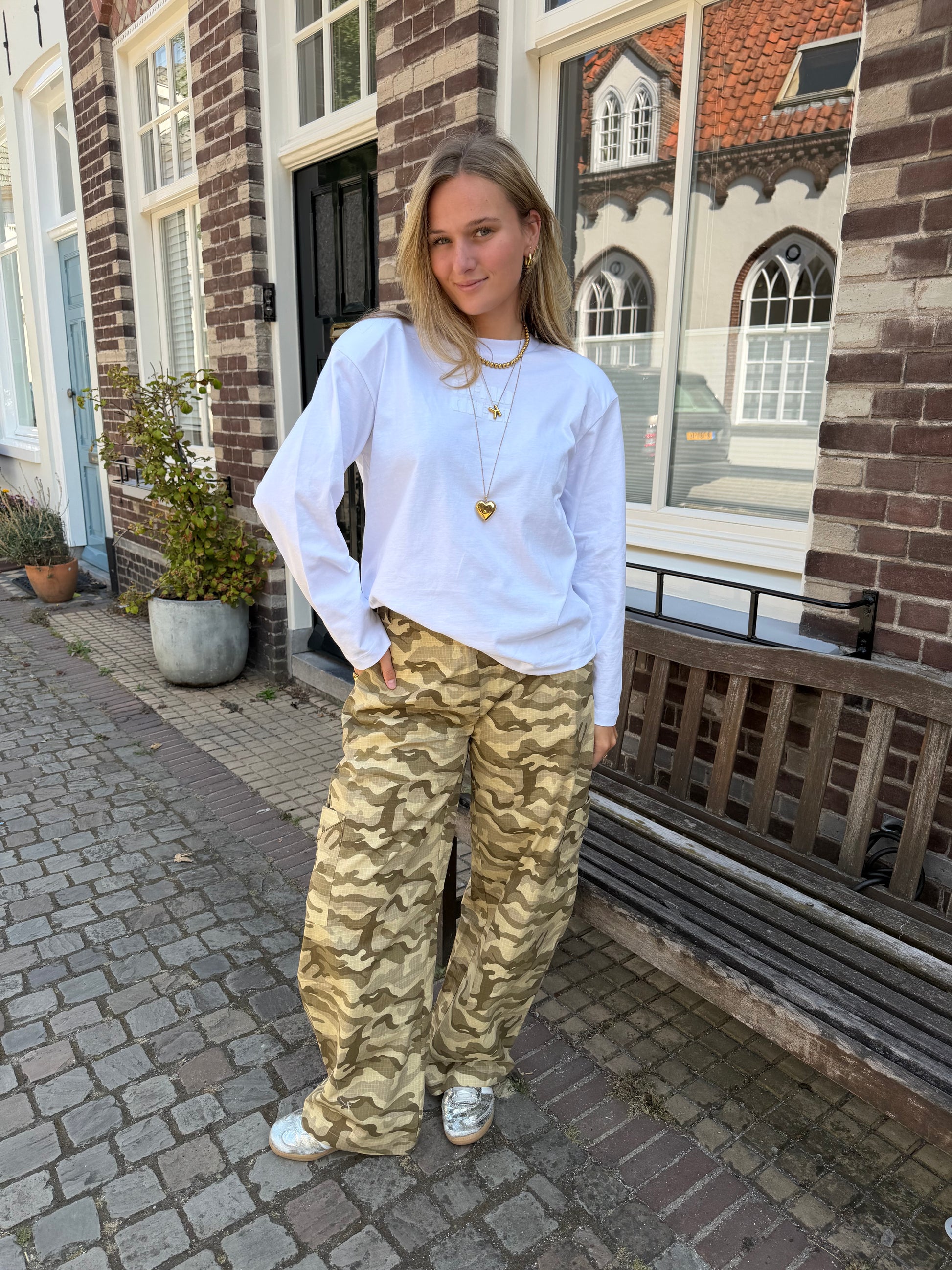 Pants Max Camo Beige voor dames