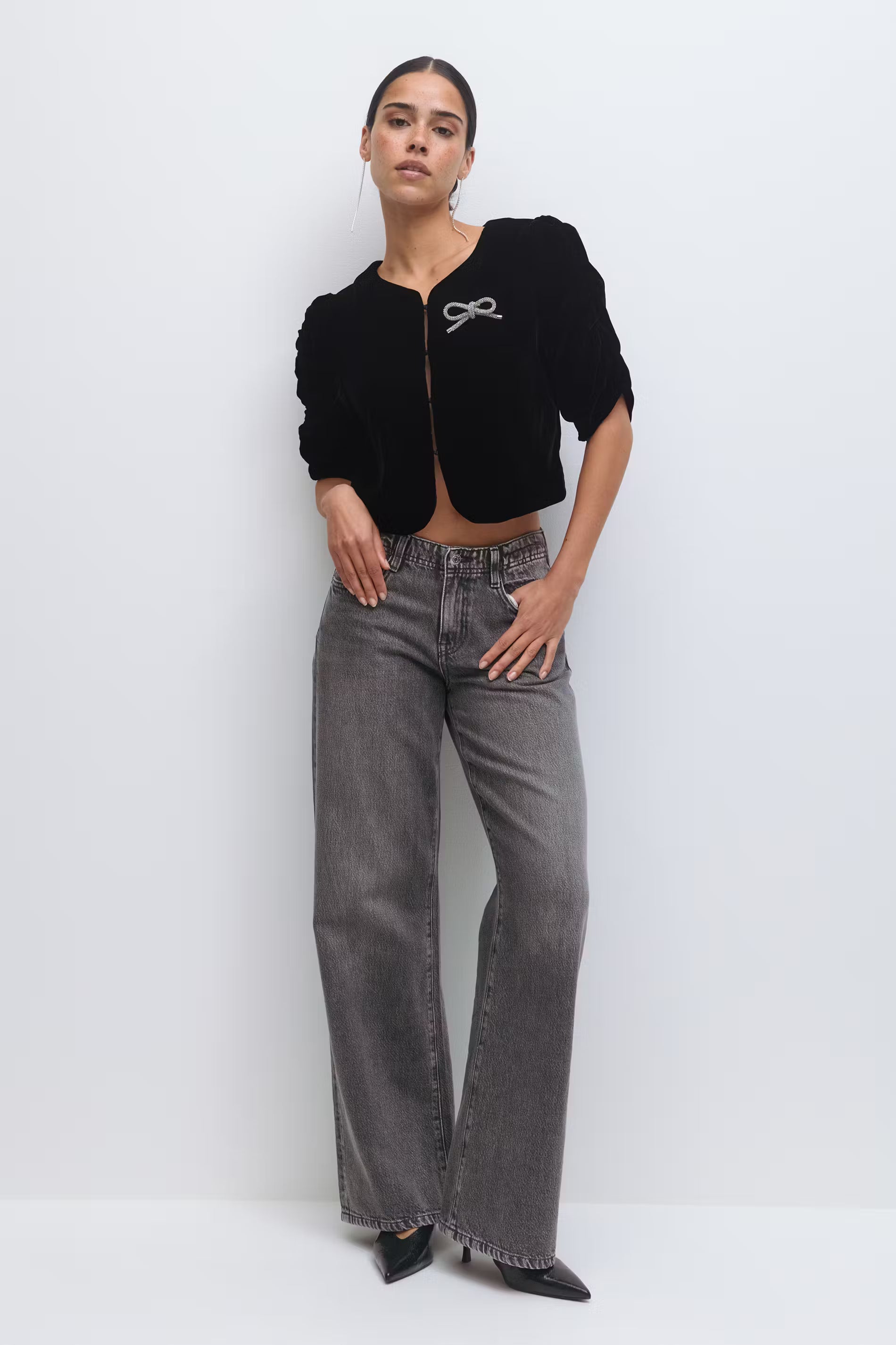 Top Velvet Zwart voor dames