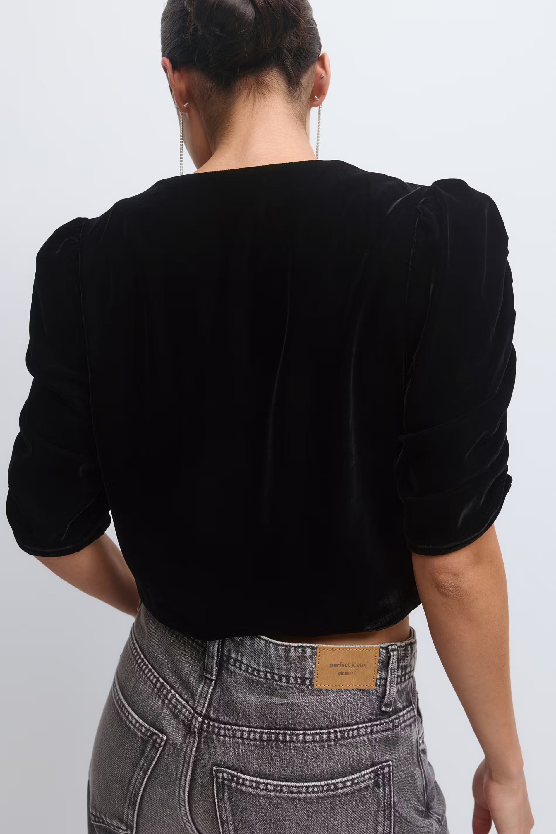 Top Velvet Zwart voor dames