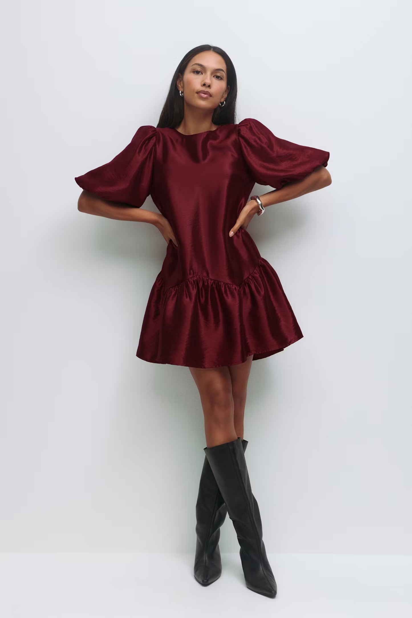 Jurk Shiny Bordeaux voor dames