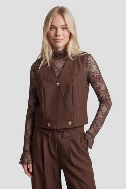 Gilet Neva Mocha Brown voor dames