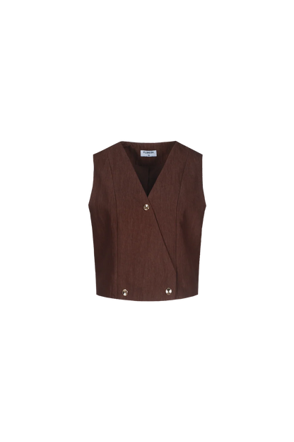 Gilet Neva Mocha Brown voor dames