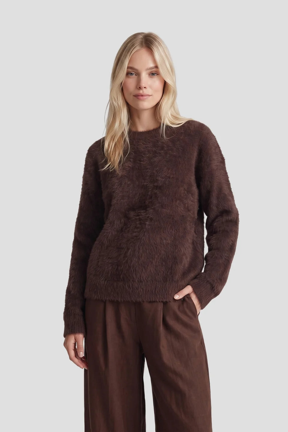 Knit Islene Chocolate Brown voor dames