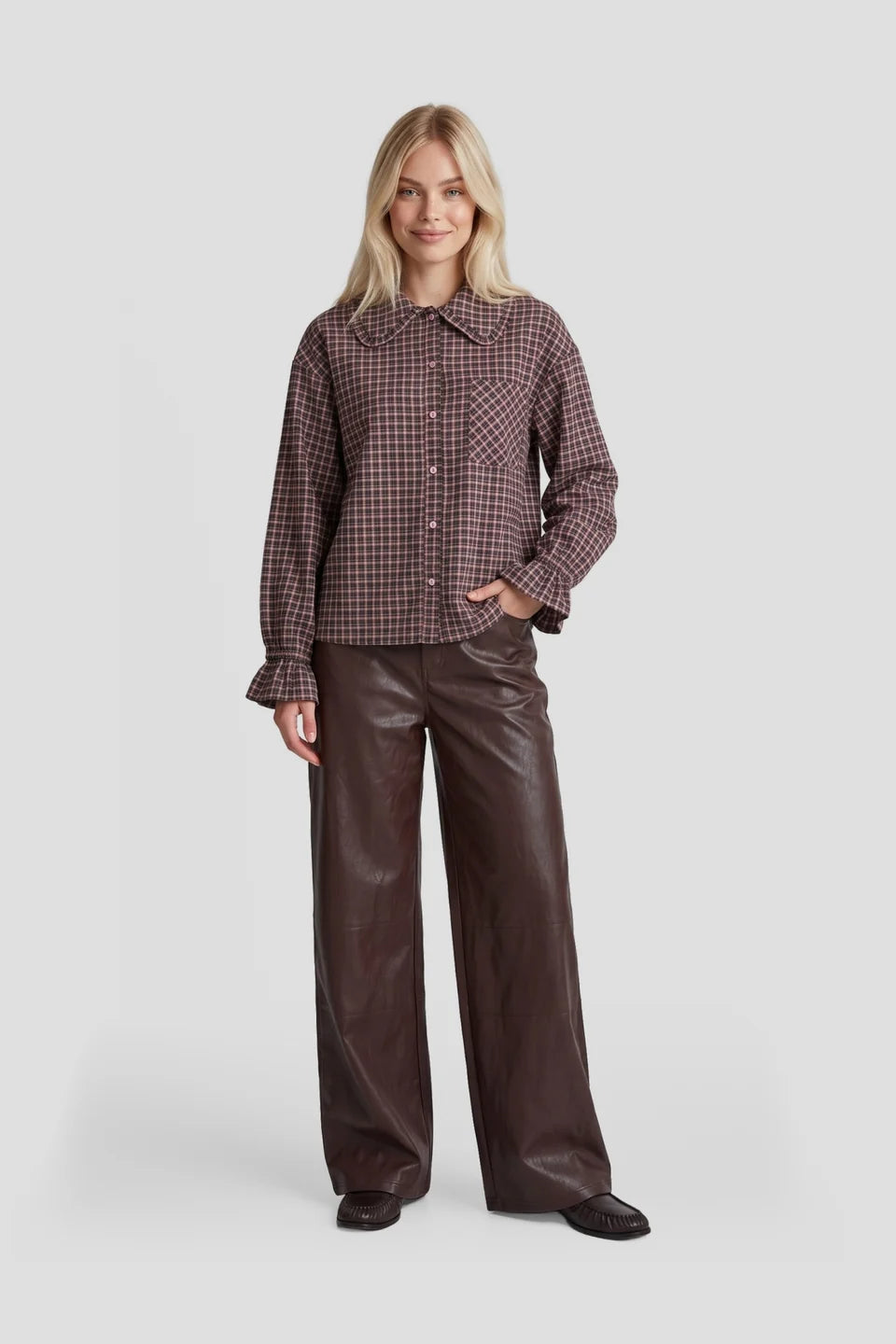 Blouse Nura Mocha Brown voor dames