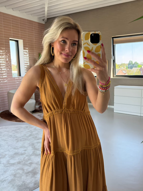 Jurk Vajen Camel voor dames