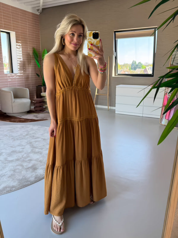 Jurk Vajen Camel voor dames