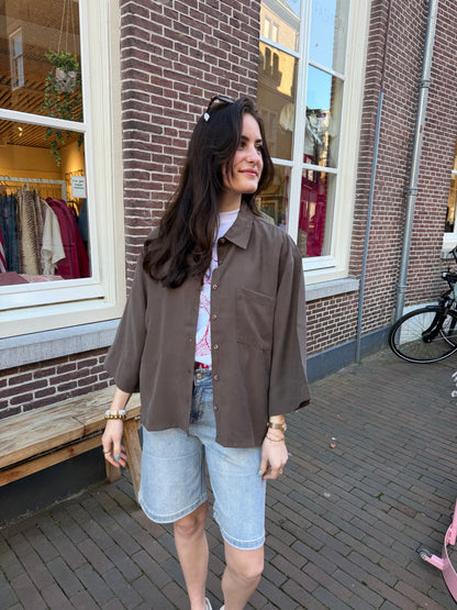Blouse Verina Bruin voor dames