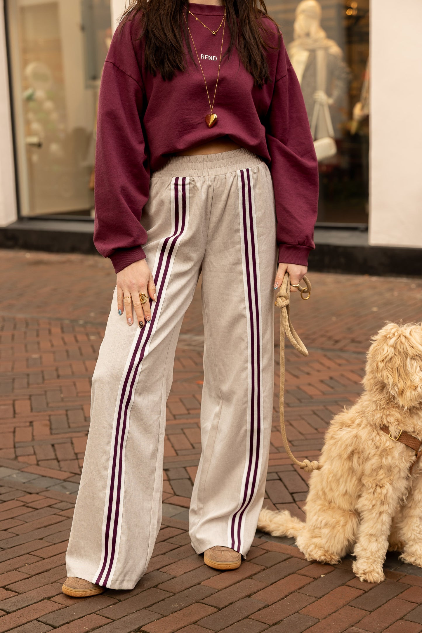 Broek Tyra Offwhite voor dames