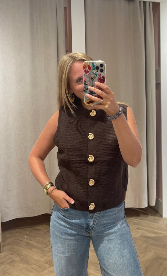 Gilet Seashell Bruin voor dames