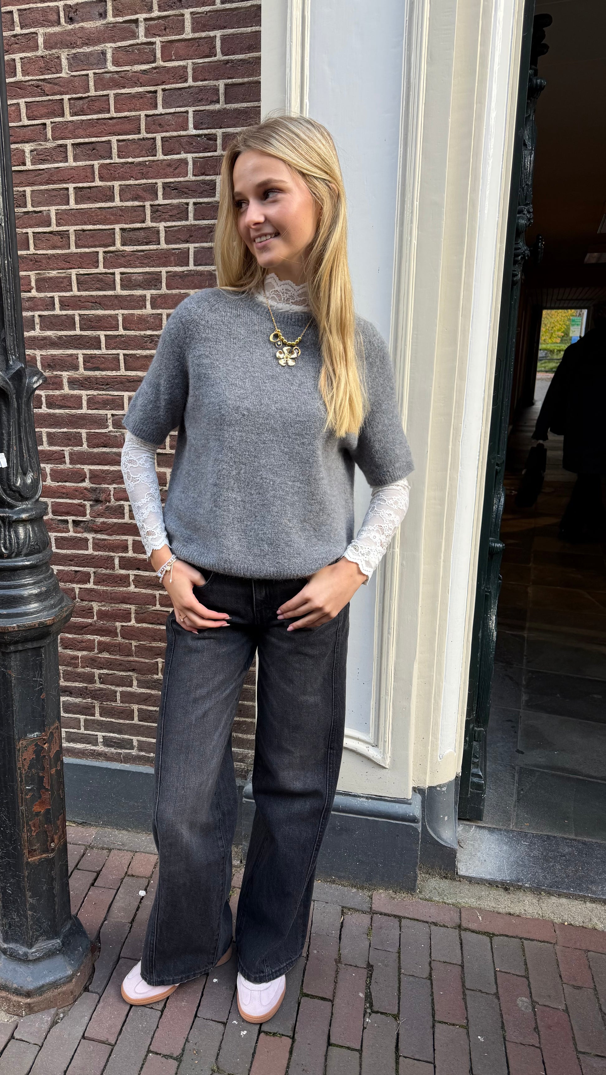 Jeans Fleur Grijs voor dames