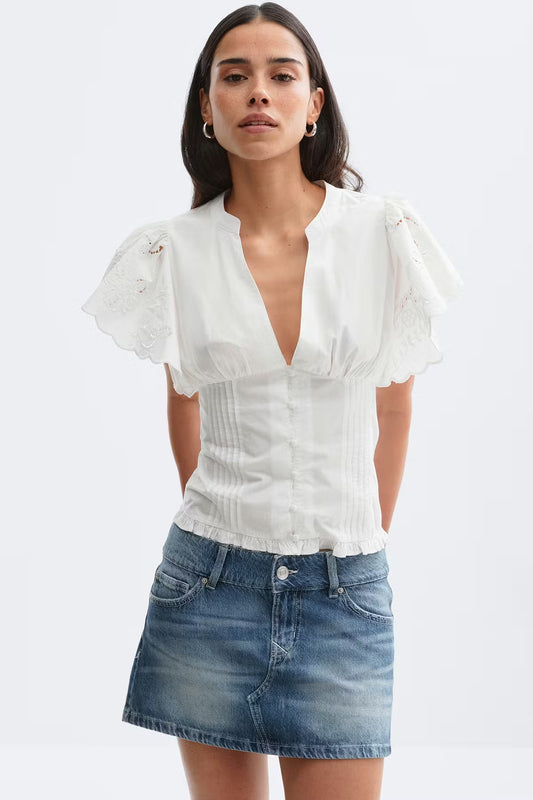 Blouse Kiki White voor dames