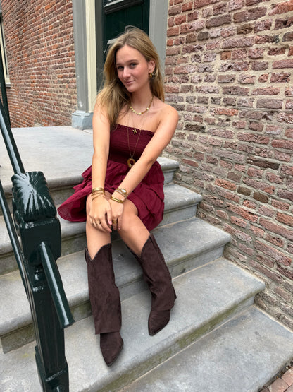 Boots Jade Overlay Brown voor dames