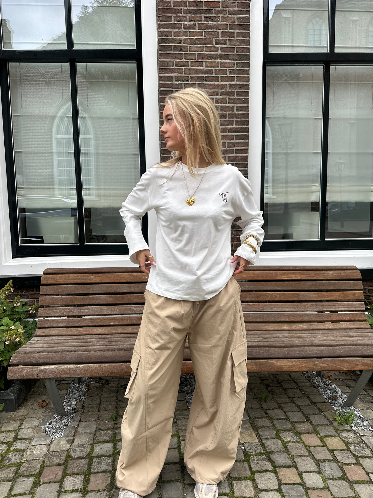 Pants Mia Cargo Beige voor dames