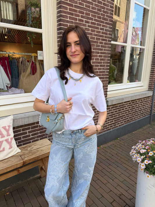 T-shirt Layla White voor dames