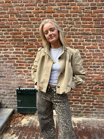 Jacket Nova High Neck Beige voor dames