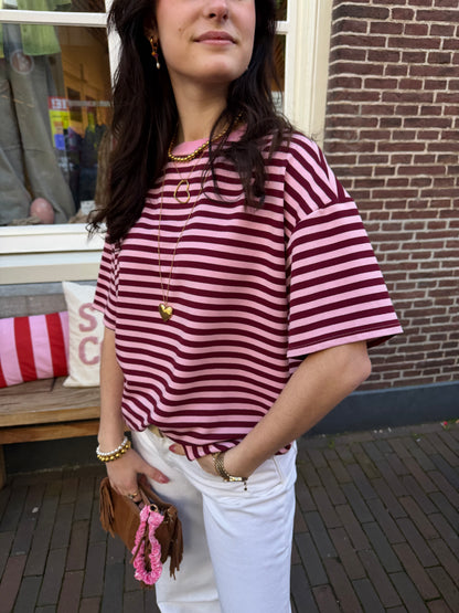 T-shirt Fien Bordeaux voor dames