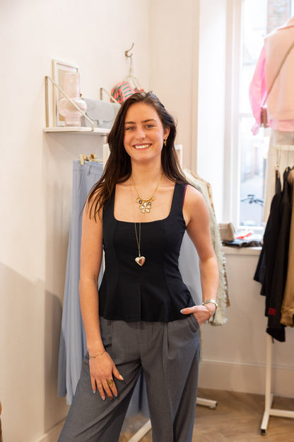 Top Peplum Zwart voor dames