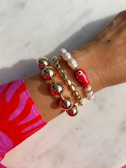 Bracelet Happy Fish Red