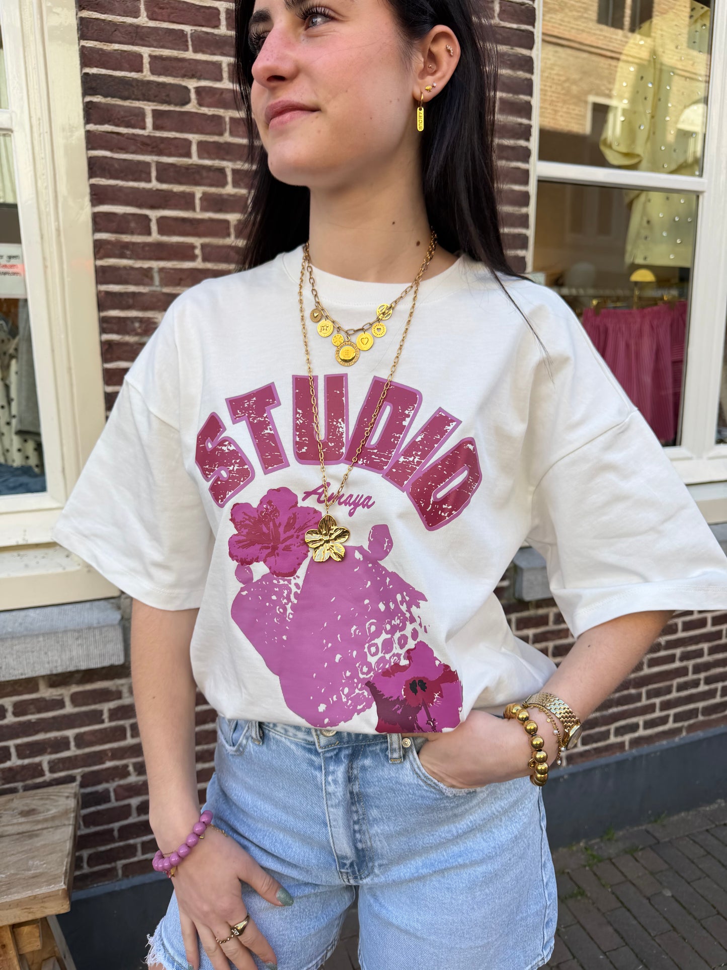 T-shirt Fruits White voor dames