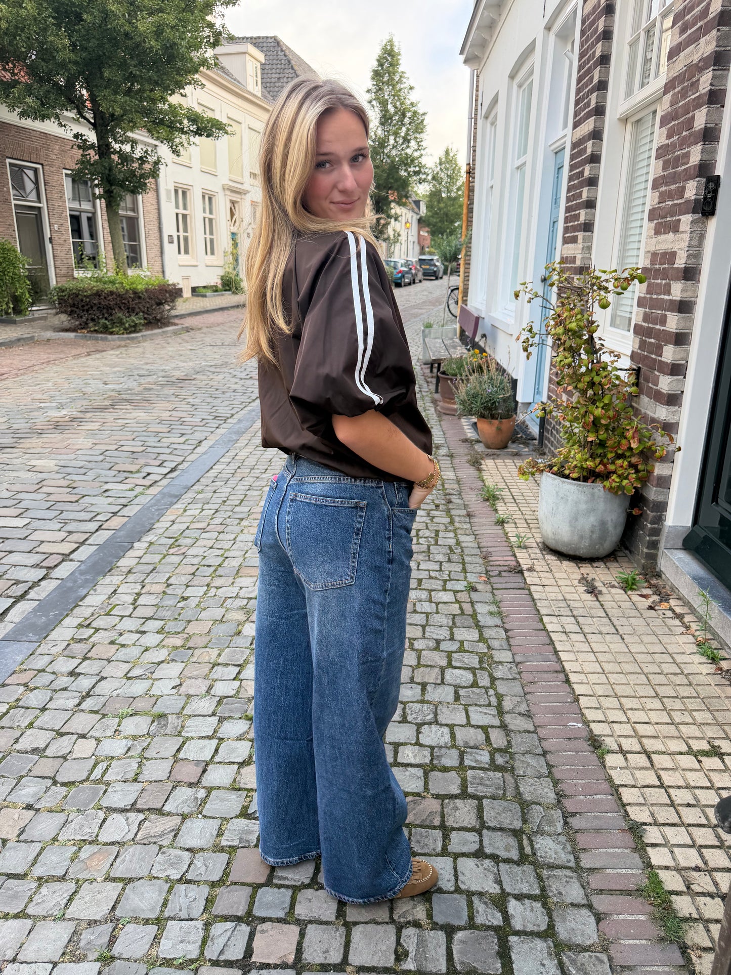 Jacket Marly Stripe Brown voor dames