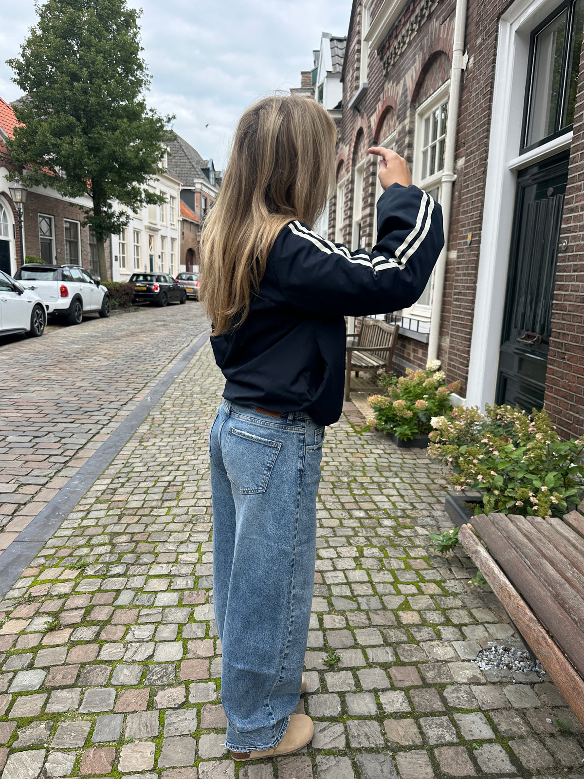 Jacket Indy Stripe Navy voor dames