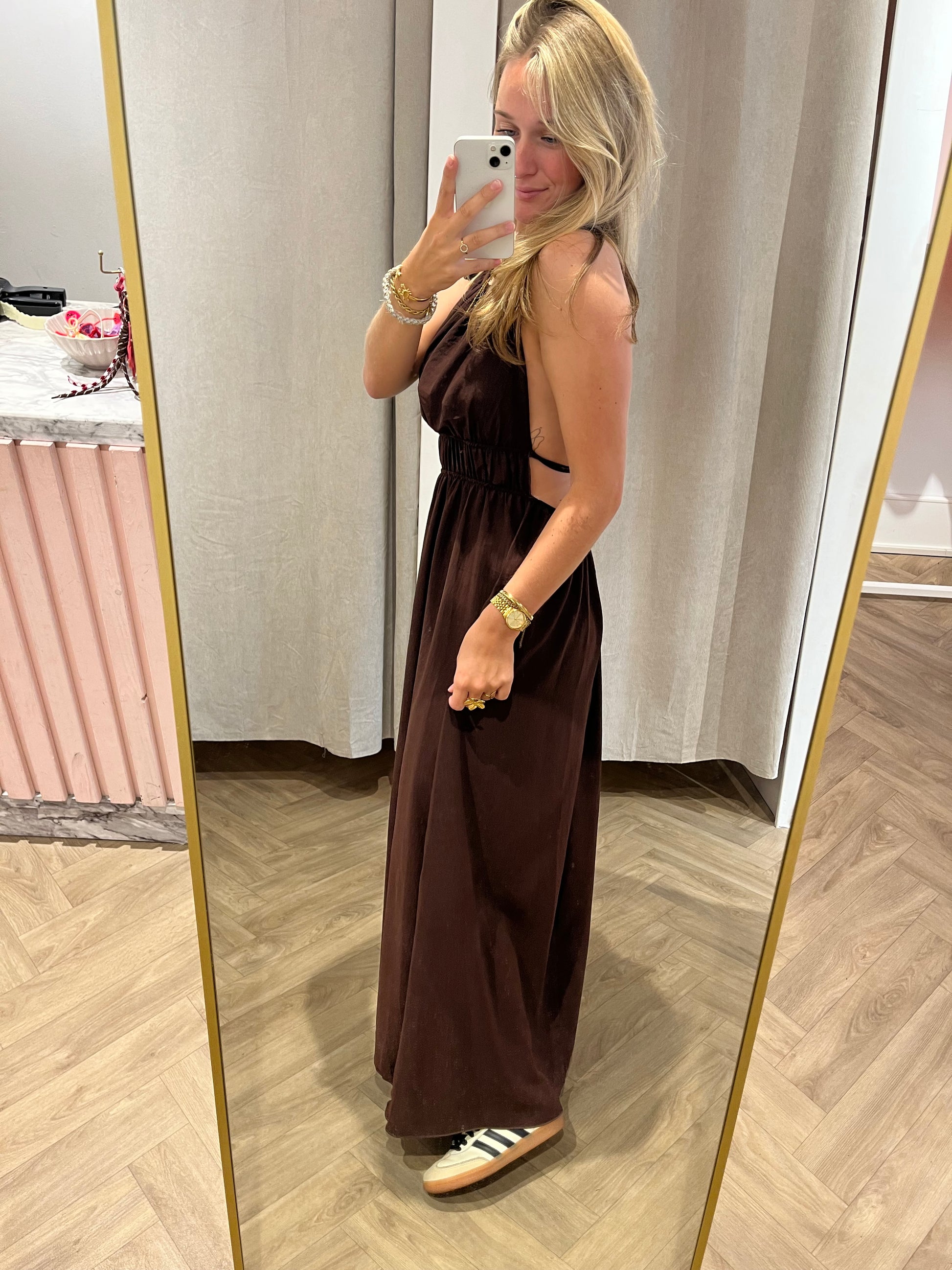 Jurk Felicia Bruin voor dames