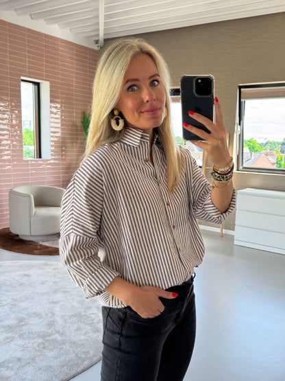 Blouse Evy Bruin voor dames