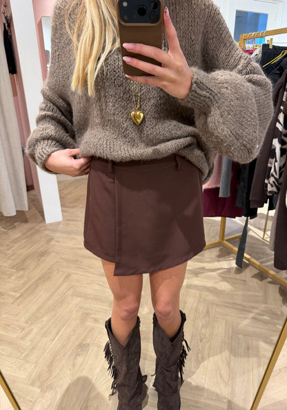 Skort Daisy Bruin voor dames